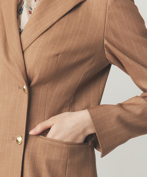 セール】ダブルブレストストライプジャケット（テーラードジャケット