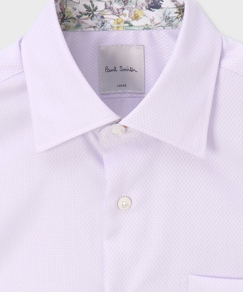 Paul Smith（ポールスミス）の「ジオメトリックダイヤ ドレスシャツ【253204 804PR】（シャツ/ブラウス・メンズ・ホワイト/ライトパープル・SMALL/MEDIUM/LARGE/X-LARGE/XX-LARGE）」の5枚目の写真