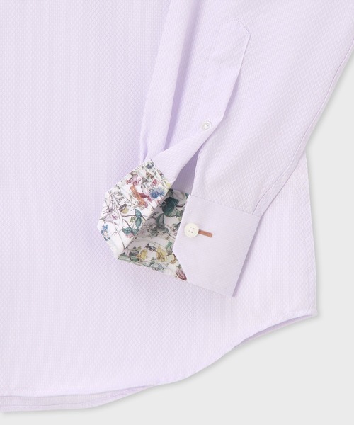 Paul Smith（ポールスミス）の「ジオメトリックダイヤ ドレスシャツ【253204 804PR】（シャツ/ブラウス・メンズ・ホワイト/ライトパープル・SMALL/MEDIUM/LARGE/X-LARGE/XX-LARGE）」の6枚目の写真