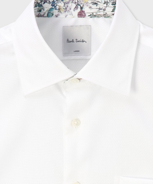 Paul Smith（ポールスミス）の「ジオメトリックダイヤ ドレスシャツ【253204 804PR】（シャツ/ブラウス・メンズ・ホワイト/ライトパープル・SMALL/MEDIUM/LARGE/X-LARGE/XX-LARGE）」の3枚目の写真