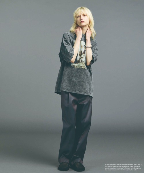 2001 ロードオブザリング tシャツ グレー ヴィンテージ リングプリントXL UNISEX》【MOVIE SERIES】「THE LORD OF THE RINGS」Prime-Over Crew