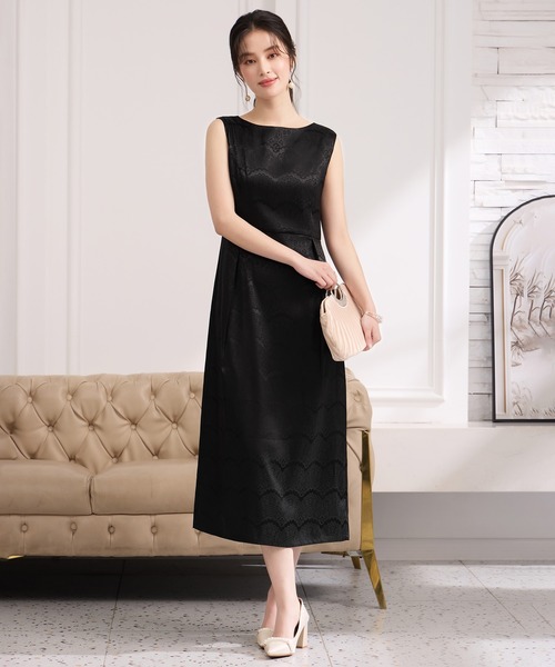 SFG DVグラッセ ドレスワンピース パーティドレス　ボレロ付き 当日発送】スパンコールボタニカルマーメイドボレロ2WAY