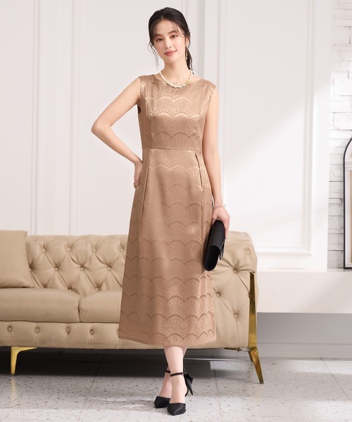 2wayサテンボレロ付きパーティードレス（ドレス）｜DRESS PLUS