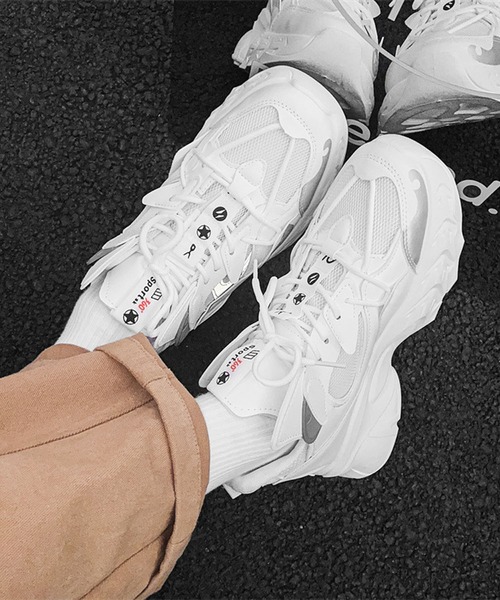 shoes365（シューズスリーシックスファイヴ）の「【SHOES 365】厚底ダッドスニーカー（スニーカー・メンズ・ダークグレー/ホワイト・25.5cm/26.0cm/25.0cm/26.5cm/27.0cm）」の6枚目の写真