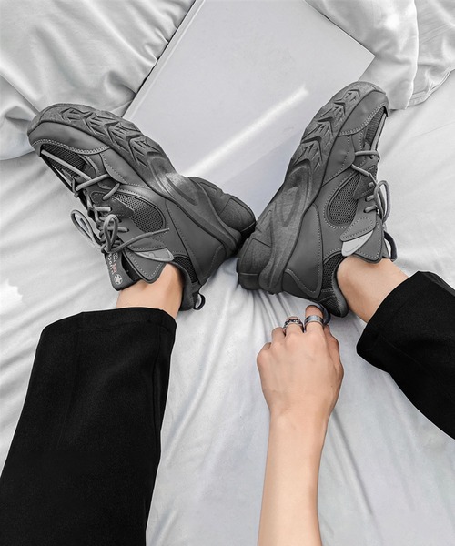 shoes365（シューズスリーシックスファイヴ）の「【SHOES 365】厚底ダッドスニーカー（スニーカー・メンズ・ダークグレー/ホワイト・25.5cm/26.0cm/25.0cm/26.5cm/27.0cm）」の7枚目の写真