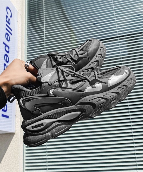 shoes365（シューズスリーシックスファイヴ）の「【SHOES 365】厚底ダッドスニーカー（スニーカー・メンズ・ダークグレー/ホワイト・25.5cm/26.0cm/25.0cm/26.5cm/27.0cm）」の11枚目の写真