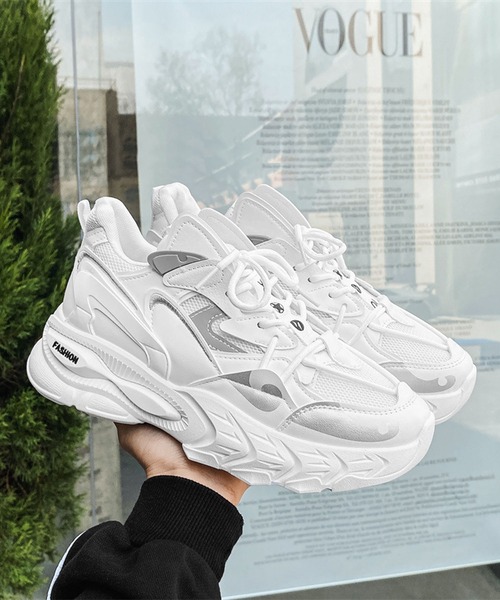 shoes365（シューズスリーシックスファイヴ）の「【SHOES 365】厚底ダッドスニーカー（スニーカー・メンズ・ダークグレー/ホワイト・25.5cm/26.0cm/25.0cm/26.5cm/27.0cm）」の19枚目の写真