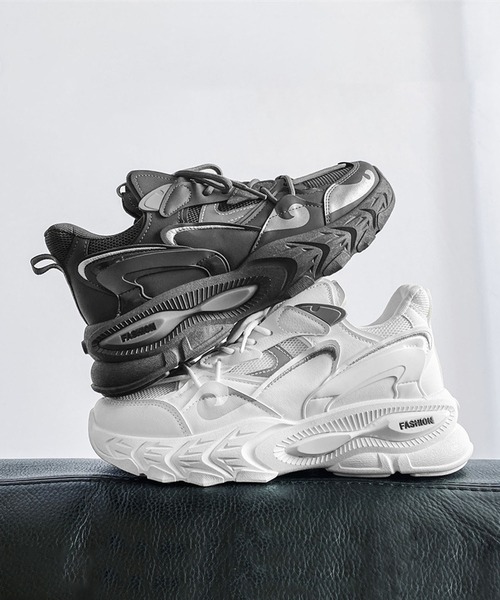 shoes365（シューズスリーシックスファイヴ）の「【SHOES 365】厚底ダッドスニーカー（スニーカー・メンズ・ダークグレー/ホワイト・25.5cm/26.0cm/25.0cm/26.5cm/27.0cm）」の20枚目の写真