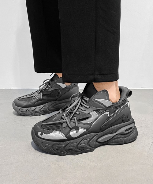 shoes365（シューズスリーシックスファイヴ）の「【SHOES 365】厚底ダッドスニーカー（スニーカー・メンズ・ダークグレー/ホワイト・25.5cm/26.0cm/25.0cm/26.5cm/27.0cm）」の21枚目の写真