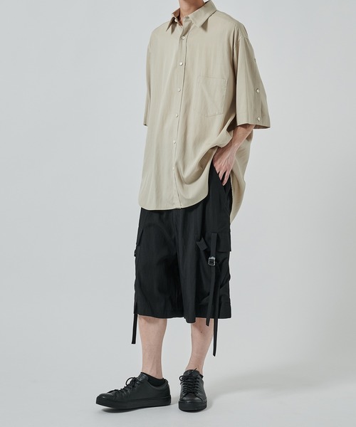 UJOH（ウジョー）の「【UJOH HOMME】別注 Full Open Half Sleev Shirt（シャツ/ブラウス・メンズ・ベージュ/ブラック・4/5）」の10枚目の写真