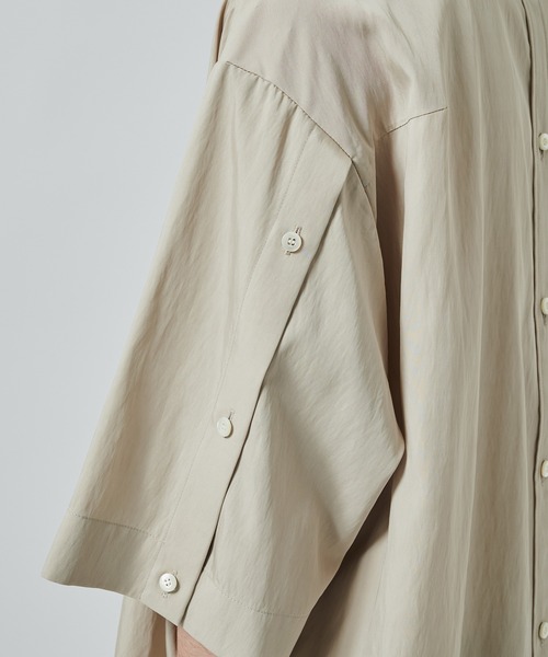 UJOH（ウジョー）の「【UJOH HOMME】別注 Full Open Half Sleev Shirt（シャツ/ブラウス・メンズ・ベージュ/ブラック・4/5）」の14枚目の写真