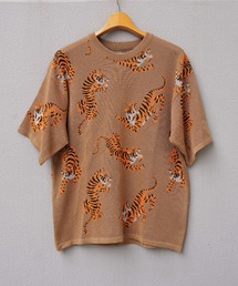 BEAVER | B omnivore/ビーオムニボー  RNトラ総柄WJQD クルーネックS/S(Tシャツ/カットソー)