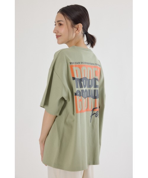 RODEO CROWNS WIDE BOWL(ロデオクラウンズワイドボウル)の「MASTER PROTECT RIP UPロゴTシャツ(Tシャツ/カットソー・レディース・ライトカーキ/ブラック/オフホワイト/ブルー・FREE)」の20枚目の写真
