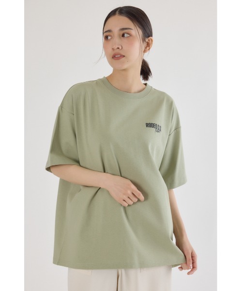 RODEO CROWNS WIDE BOWL(ロデオクラウンズワイドボウル)の「MASTER PROTECT RIP UPロゴTシャツ(Tシャツ/カットソー・レディース・ライトカーキ/ブラック/オフホワイト/ブルー・FREE)」の18枚目の写真