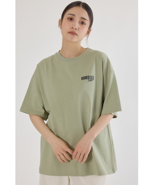 RODEO CROWNS WIDE BOWL(ロデオクラウンズワイドボウル)の「MASTER PROTECT RIP UPロゴTシャツ(Tシャツ/カットソー・レディース・ライトカーキ/ブラック/オフホワイト/ブルー・FREE)」の16枚目の写真