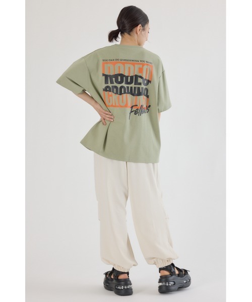 RODEO CROWNS WIDE BOWL(ロデオクラウンズワイドボウル)の「MASTER PROTECT RIP UPロゴTシャツ(Tシャツ/カットソー・レディース・ライトカーキ/ブラック/オフホワイト/ブルー・FREE)」の14枚目の写真