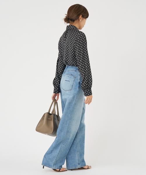 IENA(イエナ)の「《WEB限定/追加2》サテンドットタイ付ブラウス(シャツ/ブラウス・レディース・ブラック/ネイビー・FREE)」の16枚目の写真