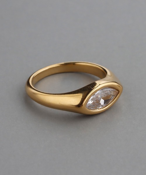 K18 AAA キュービックジルコニア ソリティアフリーサイズ リング*新品