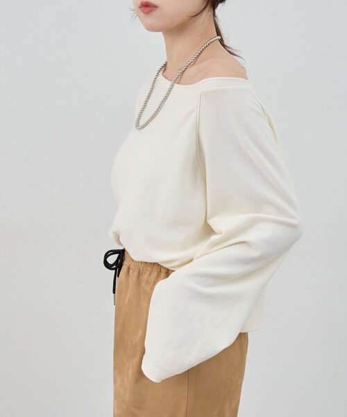 SHENERY（シーナリー）の「《スタッフも注目！》クロップドルーズニット（ニット/セーター・レディース・グレー/オフホワイト/ブラック・FREE）」の9枚目の写真