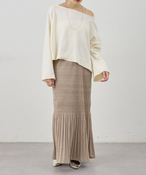 SHENERY（シーナリー）の「《スタッフも注目！》クロップドルーズニット（ニット/セーター・レディース・グレー/オフホワイト/ブラック・FREE）」の12枚目の写真