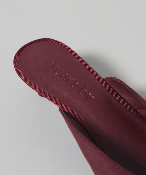 A part by(アパートバイ)の「スウェードミュール(パンプス・レディース・ブラウン/ボルドー・MEDIUM/LARGE)」の10枚目の写真