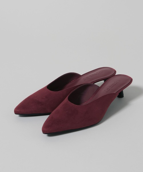 A part by(アパートバイ)の「スウェードミュール(パンプス・レディース・ブラウン/ボルドー・MEDIUM/LARGE)」の13枚目の写真