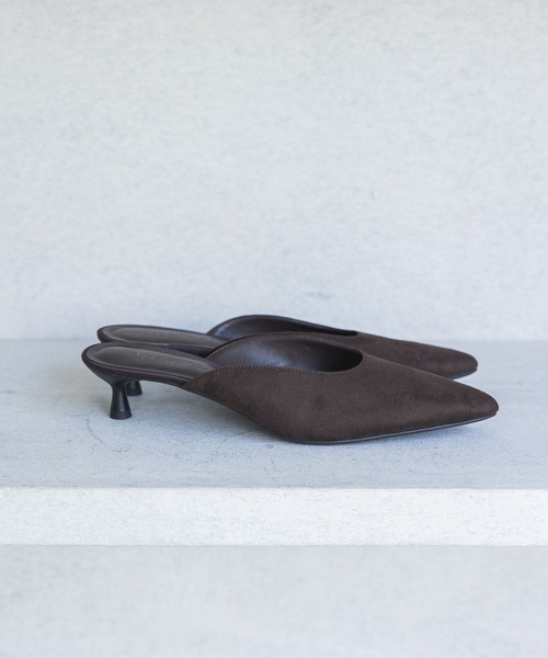 A part by(アパートバイ)の「スウェードミュール(パンプス・レディース・ブラウン/ボルドー・MEDIUM/LARGE)」の16枚目の写真