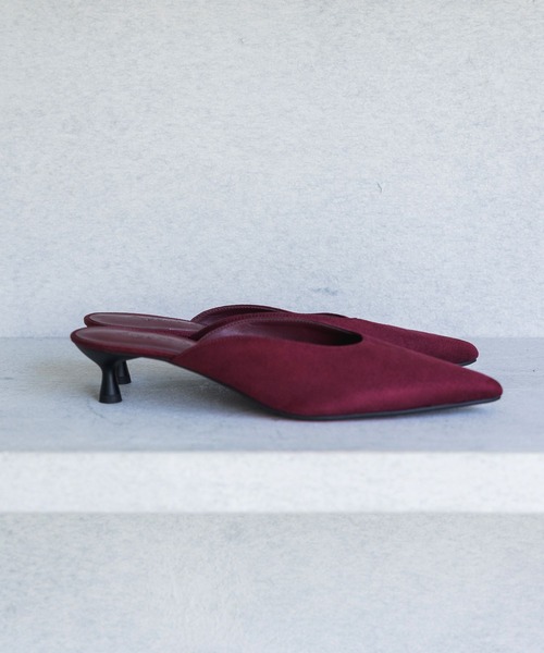 Velour Pointed Mule ミュール　パンプス スウェードミュール（パンプス）｜A part by（アパートバイ）の