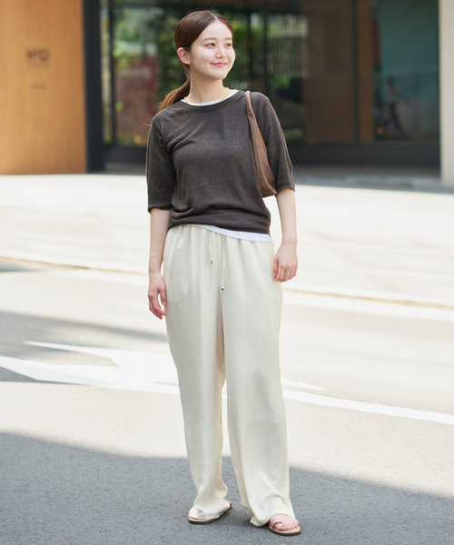 IENA リラックスサテンパンツ IENA（イエナ）の「リラックスサテンパンツ（その他パンツ