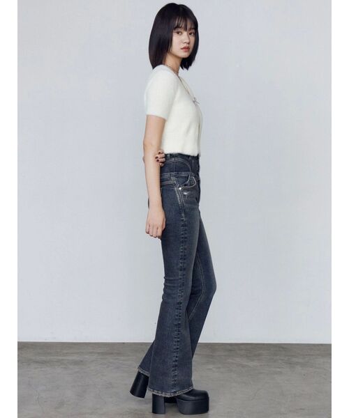 EMODA(エモダ)の「リボンチャームシャギーツインニット(ニット/セーター・レディース・グレー/ブラック/アイボリー/ブラウン・FREE)」の8枚目の写真