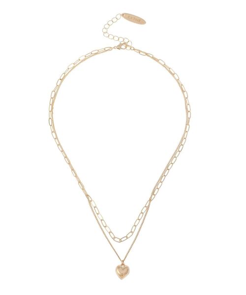 EATME（イートミー）の「ハートダブルチェーンネックレス（ネックレス・レディース・ゴールド/シルバー・FREE）」の2枚目の写真