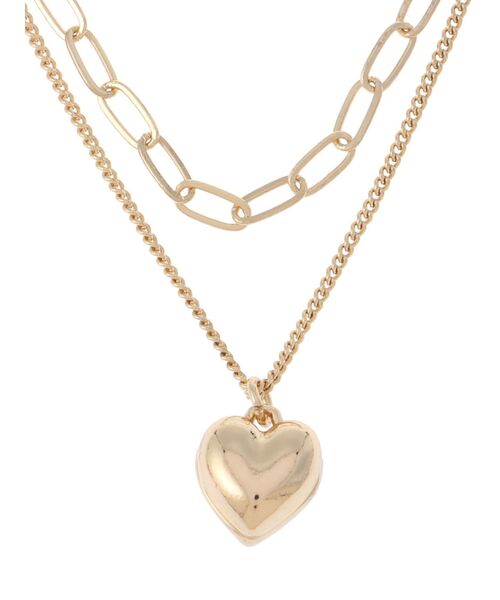 EATME（イートミー）の「ハートダブルチェーンネックレス（ネックレス・レディース・ゴールド/シルバー・FREE）」の8枚目の写真