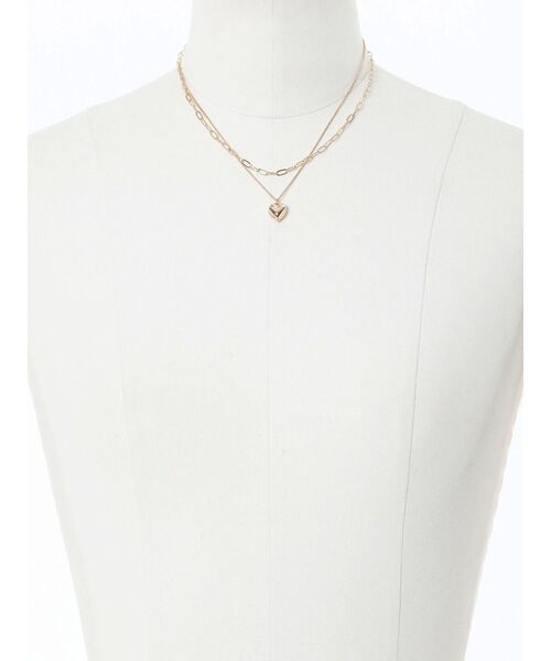 EATME（イートミー）の「ハートダブルチェーンネックレス（ネックレス・レディース・ゴールド/シルバー・FREE）」の11枚目の写真