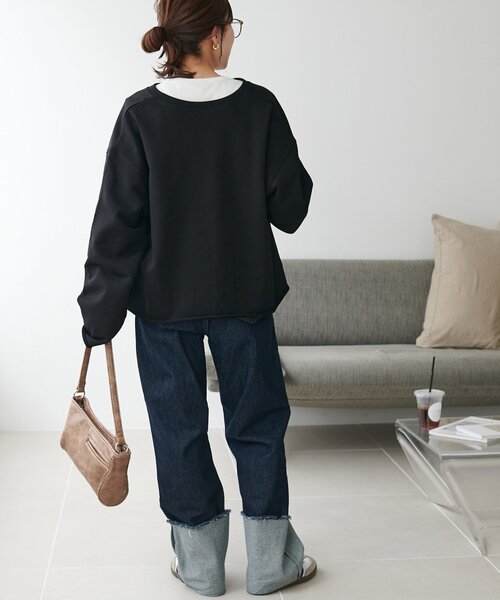 裏毛深Vネックプルオーバー（スウェット）｜DISCOAT（ディスコート）の