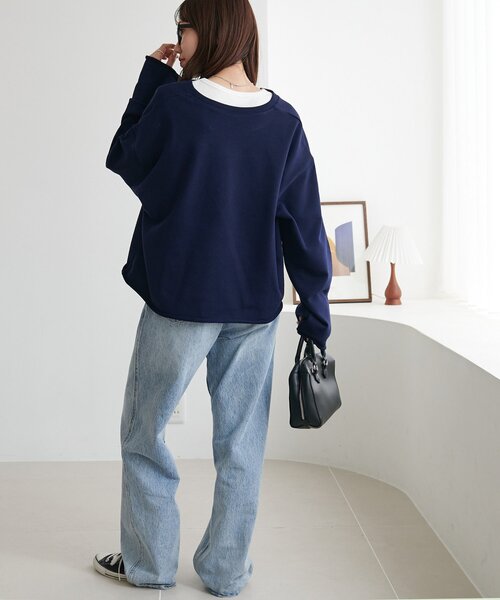 ひろ太　ディスコートブラウン Vネック スウェットまとめ Discoat（ディスコート） トレーナー スウェット 「新色追加!」裏毛深V