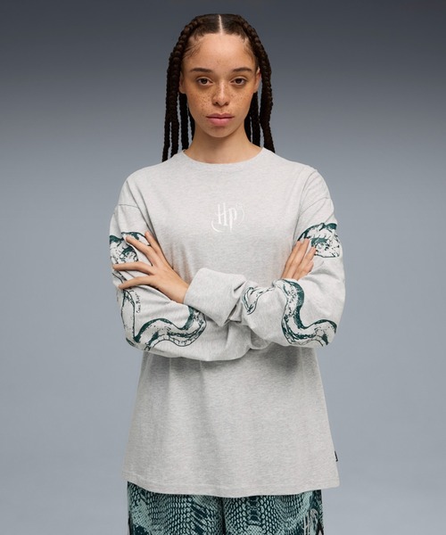 tシャツ PUMA プーマ Hoops x Harry Potter LS Tee レディース PUMA プーマ Hoops x Harry Potter LS Tee（Tシャツ/カットソー