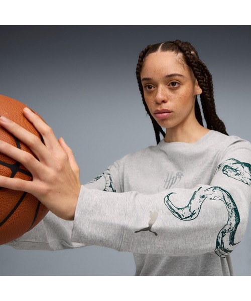 tシャツ PUMA プーマ Hoops x Harry Potter LS Tee レディース PUMA プーマ Hoops x Harry Potter LS Tee（Tシャツ/カットソー