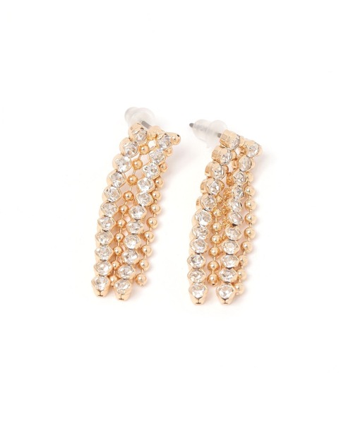 nikoマントルピース　アンジュタイプ 4連フリンジチェーンピアス（ピアス（両耳用））｜niko and