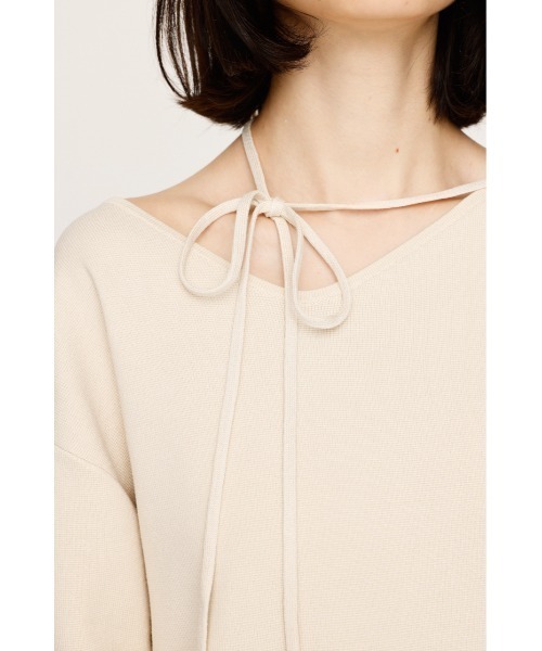 SLY（スライ）の「ASYMMETRY NECK LOOSE OP アシンメトリー ネック ルーズ ワンピース 秋服 冬服（ワンピース・レディース・杢グレー/アイボリー/ブラック・FREE）」の12枚目の写真