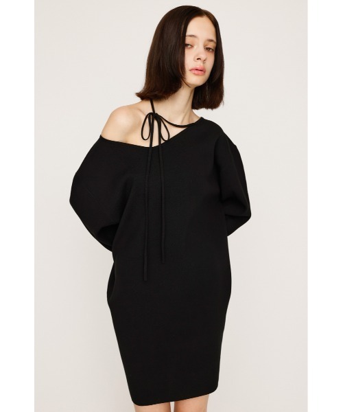 SLY（スライ）の「ASYMMETRY NECK LOOSE OP アシンメトリー ネック ルーズ ワンピース 秋服 冬服（ワンピース・レディース・杢グレー/アイボリー/ブラック・FREE）」の13枚目の写真