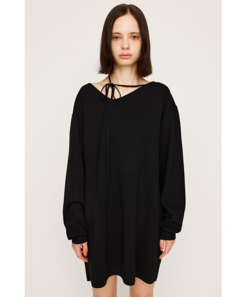 SLY（スライ）の「ASYMMETRY NECK LOOSE OP アシンメトリー ネック ルーズ ワンピース 秋服 冬服（ワンピース・レディース・杢グレー/アイボリー/ブラック・FREE）」の15枚目の写真