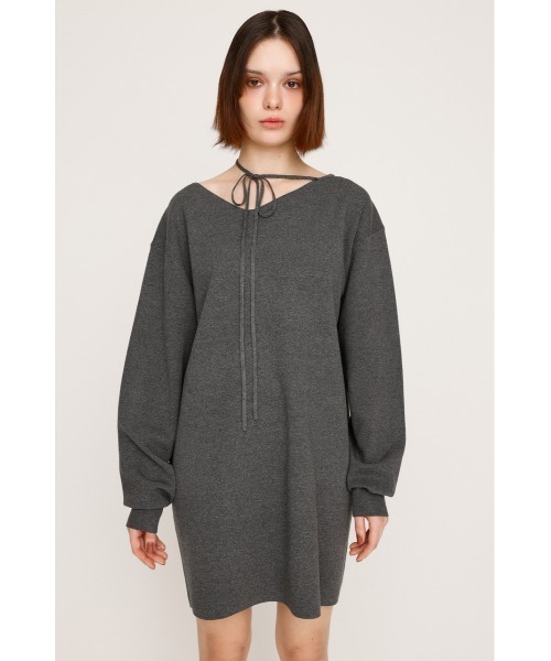 SLY（スライ）の「ASYMMETRY NECK LOOSE OP アシンメトリー ネック ルーズ ワンピース 秋服 冬服（ワンピース・レディース・杢グレー/アイボリー/ブラック・FREE）」の19枚目の写真