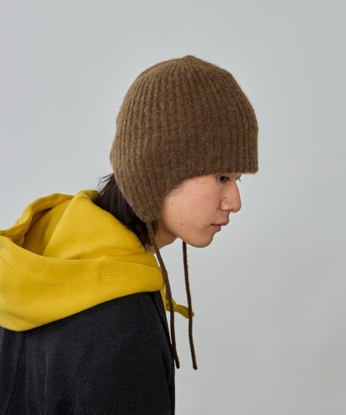 OVERRIDE（オーバーライド）の「OVERRIDE  ALPACA BLEND EARLAP BEANIE / オーバーライド（ニットキャップ/ビーニー・メンズ・ブラック/ブルー/ブラウン・57~59cm）」の14枚目の写真
