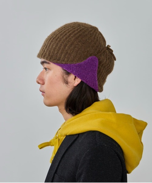 OVERRIDE（オーバーライド）の「OVERRIDE  ALPACA BLEND EARLAP BEANIE / オーバーライド（ニットキャップ/ビーニー・メンズ・ブラック/ブルー/ブラウン・57~59cm）」の17枚目の写真