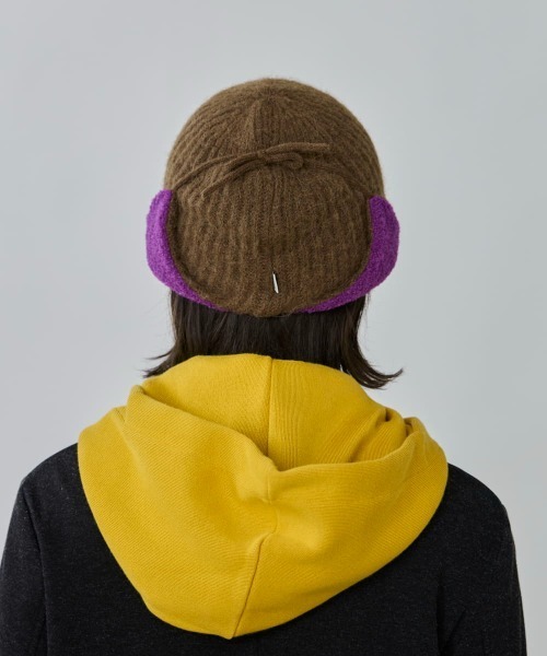 OVERRIDE（オーバーライド）の「OVERRIDE  ALPACA BLEND EARLAP BEANIE / オーバーライド（ニットキャップ/ビーニー・メンズ・ブラック/ブルー/ブラウン・57~59cm）」の18枚目の写真