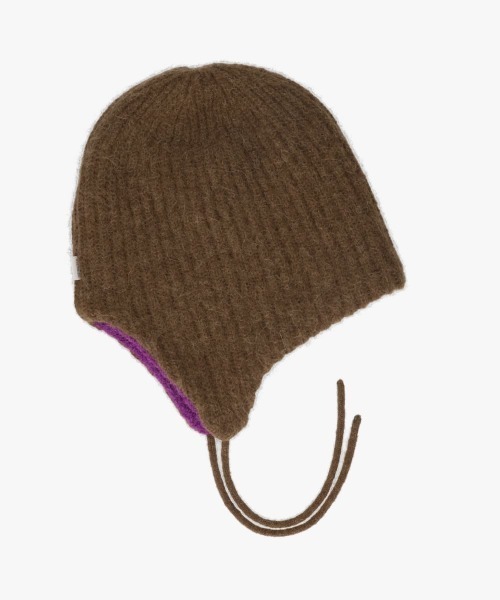 OVERRIDE（オーバーライド）の「OVERRIDE  ALPACA BLEND EARLAP BEANIE / オーバーライド（ニットキャップ/ビーニー・メンズ・ブラック/ブルー/ブラウン・57~59cm）」の20枚目の写真