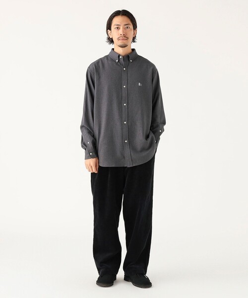 B:MING by BEAMS（ビーミングバイビームス）の「ポリエステル ツイル ボタンダウン シャツ（シャツ/ブラウス・メンズ・チャコールグレー/ネイビー・S/M/L/XL）」の5枚目の写真