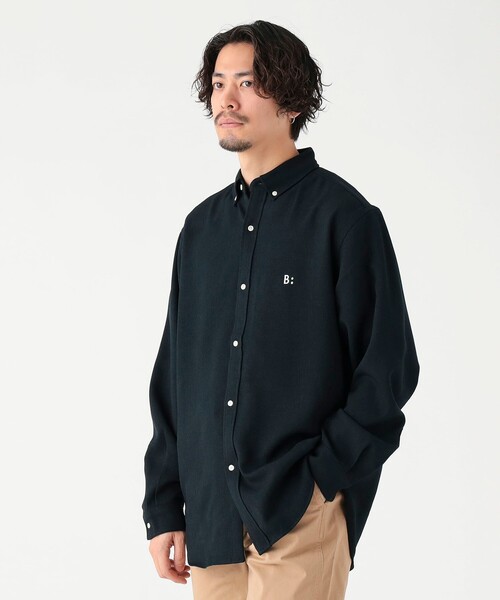 B:MING by BEAMS（ビーミングバイビームス）の「ポリエステル ツイル ボタンダウン シャツ（シャツ/ブラウス・メンズ・チャコールグレー/ネイビー・S/M/L/XL）」の8枚目の写真