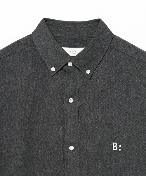 B:MING by BEAMS（ビーミングバイビームス）の「ポリエステル ツイル ボタンダウン シャツ（シャツ/ブラウス・メンズ・チャコールグレー/ネイビー・S/M/L/XL）」の10枚目の写真