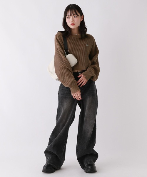 repipi armario(レピピ アルマリオ)の「【洗えるニット】ダメージショートニット(ニット/セーター・キッズ・チャコールグレー/ライトグレー/ブラウン・SMALL/MEDIUM/LARGE)」の6枚目の写真